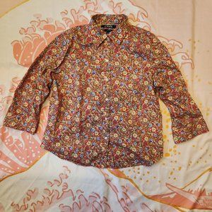 Chaps floral button up